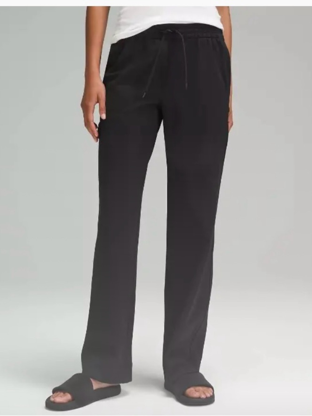 lululemon Women's Luxtream Mid-Rise Straight Leg Trouser in Graphite Gray